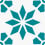 Monochrome cement Tile Carodeco Turquoise 7190-6-20x20x1,6