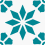 Zementfliese Monochrome Carodeco Turquoise 7190-6-20x20x1,6