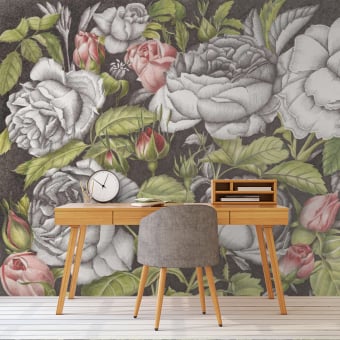Papier peint panoramique Roses Anciennes