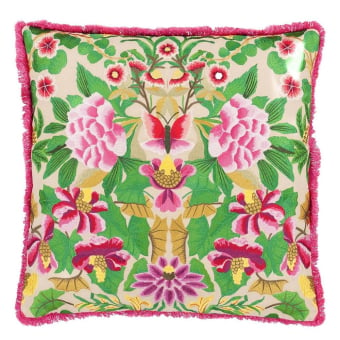 Coussin Ikebana Damask Embroidered