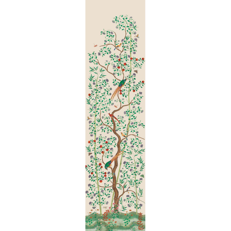 Papier peint chinois - Bambou gris perle