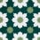 Dryade cement Tile Carodeco Vert/Blanc dryade2-20x20