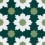 Piastrella di cemento Dryade Carodeco Vert/Blanc dryade2-20x20