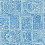 Bellini Wallpaper Cole and Son Blue on White 108/9045