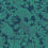 Balabina Wallpaper Cole and Son Teal on Midnight 108/1005