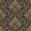 Pushkin Wallpaper Cole and Son Seafoam & Red on Charcoal 108/8040