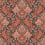 Pushkin Wallpaper Cole and Son Coral & Rouge on Soot 108/8039