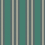 Polo Stripe Wallpaper Cole and Son Viridian & Metallic Gilver 110/1002