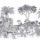 Papeles pintados panorámico Savane Tenue de Ville Slate 231924