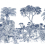 Papier peint panoramique Savane Tenue de Ville Cobalt 231933