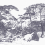 Carta da parati panoramica Ginkesai Tenue de Ville Cobalt 230833