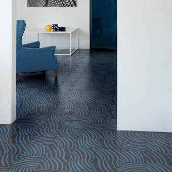 End Grain Ocean cement Tile