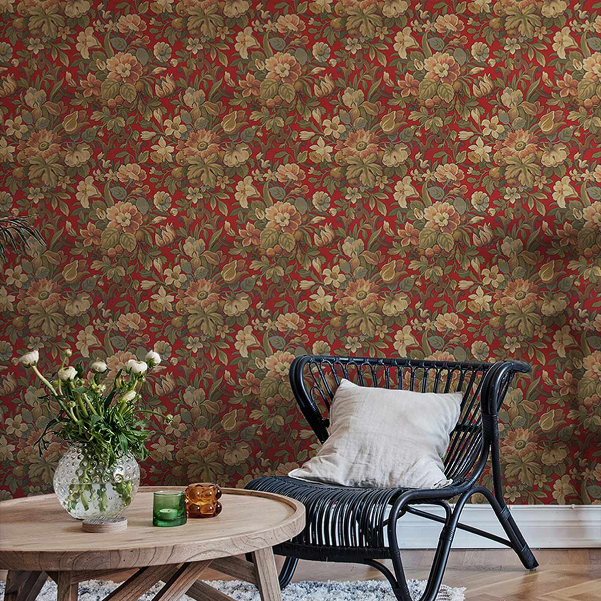 Tela rustica da parete con margherite, decorazione da parete con fiori
