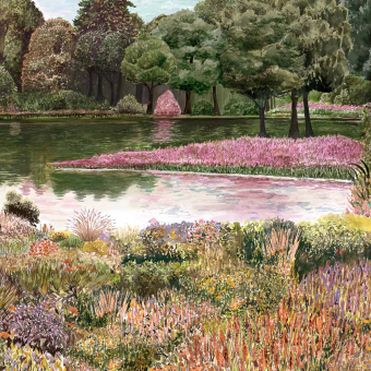Papier peint panoramique Jardin del Espejo