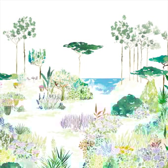 Papier peint panoramique Jardin de France