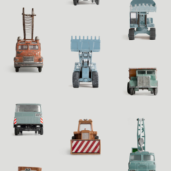 Carta da parati Work Vehicles Light Grey