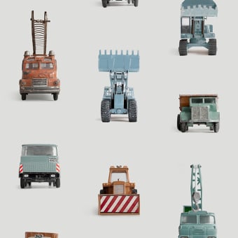 Work Vehicles Light Grey Wallpaper