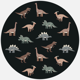 Carta da parati Circle Dinosaur