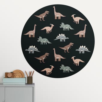 Papel pintado Circle Dinosaur