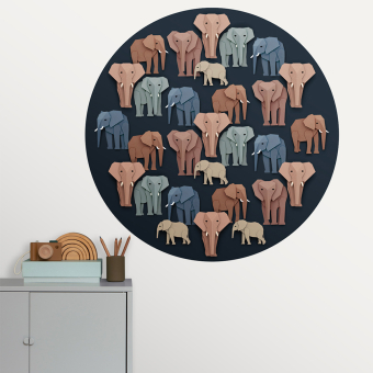 Carta da parati Circle Elephant