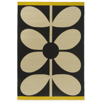 Giant Sixties Stem Black in-outdoor Rug