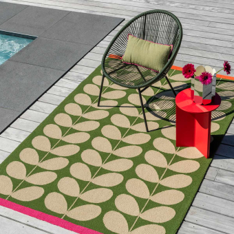 Solid Stem basil in-outdoor Rug