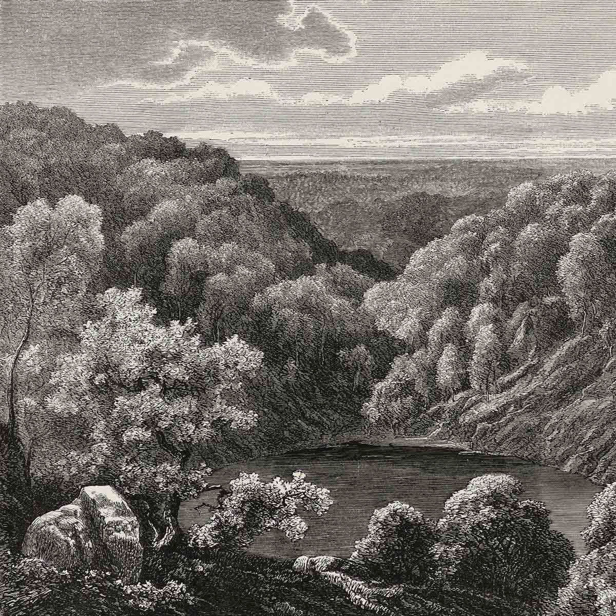 Carta da parati panoramica Mystery Lake - Rebel Walls, image size:1200x1200