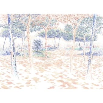 Papier peint panoramique Balade sous les Pins