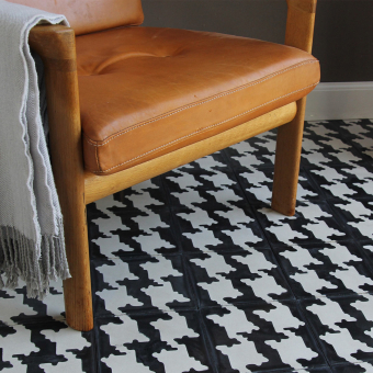 Houndstooth cement Tile