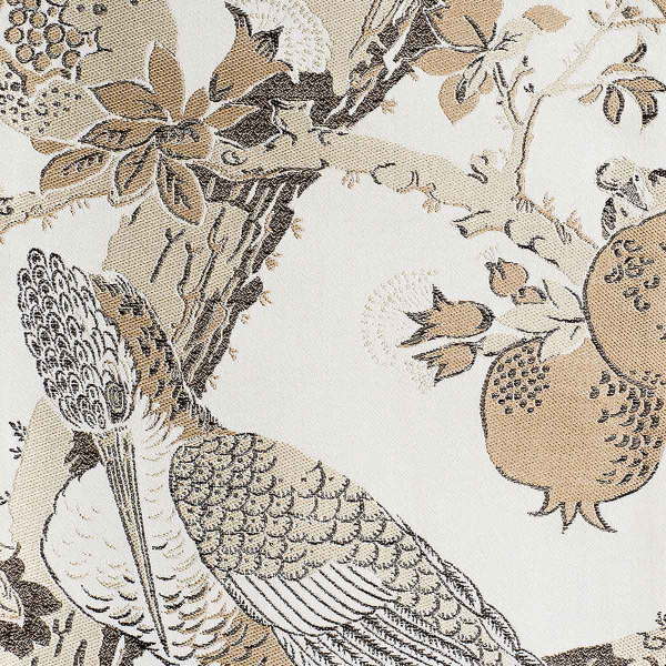 SILKBIRD JACQUARD Jacquard fabric with floral pattern By Dedar