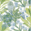 Protea Wallpaper Thibaut Green and Blue T13923