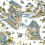 Grand Palace Wallpaper Thibaut Blue and Green T13613