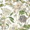 Hill Garden Wallpaper Thibaut White and Green T13656