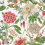 Hill Garden Wallpaper Thibaut Coral and green T13658