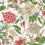 Papel pintado Hill Garden Thibaut Coral and green T13658