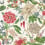 Papier peint Hill Garden Thibaut Coral and green T13658