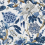 Hill Garden Wallpaper Thibaut Blue and White T13659