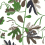 Papel pintado Matte isse Leaf Thibaut Black and Green T16208
