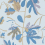 Matisse Leaf Wallpaper Thibaut Lavender and Blue T16210