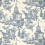 Empress Court Wall Covering Thibaut Navy T13653