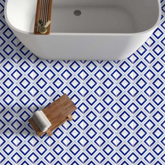 Bauhaus Blu Tipo 19 Tile