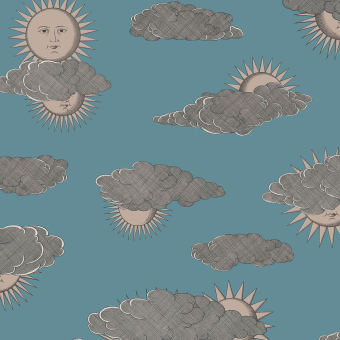 Soli e Nuvole Fornasetti Wallpaper