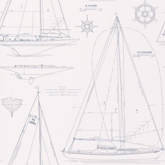 Papel pintado Boat Blueprint