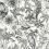 Rainforest Wallpaper York Wallcoverings White Charcoal BL1703