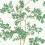 Lunaria Silhouette Wallpaper York Wallcoverings White Green BL1801