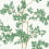 Papel pintado Lunaria Silhouette York Wallcoverings White Green BL1801