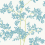 Carta da parati Lunaria Silhouette York Wallcoverings White Aqua BL1803