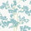 Lunaria Silhouette Wallpaper York Wallcoverings White Aqua BL1803