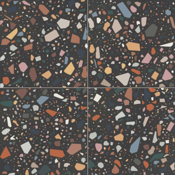 Confetti Nero Multicolor Porcelain stoneware