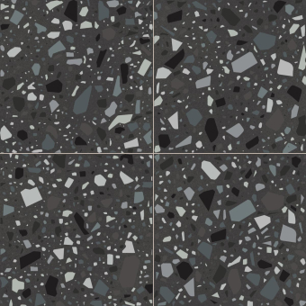 Porzellan Steinzeug Confetti Nero Petrolio